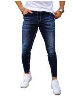 Men's Skinny Jeans Stretch Ripped Tapered Leg - Image 4