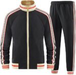 Men Track Suits Sets Long Sleeve Full-zip
