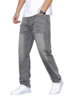 Mens Classic Relaxed Fit Jeans Straight /  Baggy Denim - Image 6