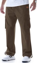 Mens Casual Cargo Pants Relaxed Fit - Image 3