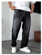 Mens Classic Relaxed Fit Jeans Straight /  Baggy Denim