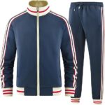 Men Track Suits Sets Long Sleeve Full-zip