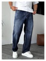Mens Classic Relaxed Fit Jeans Straight /  Baggy Denim