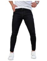 Men's Skinny Jeans Stretch Ripped Tapered Leg - Image 2