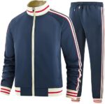 Men Track Suits Sets Long Sleeve Full-zip - Image 2