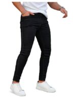 Men's Skinny Jeans Stretch Ripped Tapered Leg - Image 3