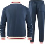 Men Track Suits Sets Long Sleeve Full-zip - Image 3