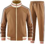 Men Track Suits Sets Long Sleeve Full-zip