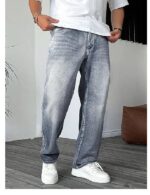 Mens Classic Relaxed Fit Jeans Straight /  Baggy Denim