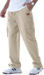 Mens Casual Cargo Pants Relaxed Fit - Image 4