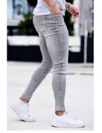 Men's Skinny Jeans Stretch Ripped Tapered Leg - Image 3
