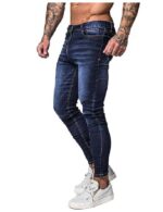 Men's Skinny Jeans Stretch Ripped Tapered Leg - Image 3