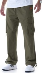 Mens Casual Cargo Pants Relaxed Fit - Image 3