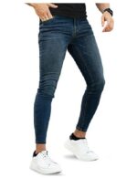 Men's Skinny Jeans Stretch Ripped Tapered Leg - Image 4