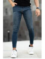 Men's Skinny Jeans Stretch Ripped Tapered Leg - Image 3