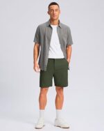 Men's Casual Shorts, Lightweight Golf Shorts with 3 Pockets.