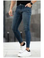 Men's Skinny Jeans Stretch Ripped Tapered Leg - Image 2