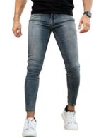 Men's Skinny Jeans Stretch Ripped Tapered Leg