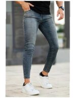 Men's Skinny Jeans Stretch Ripped Tapered Leg - Image 2