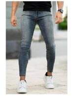 Men's Skinny Jeans Stretch Ripped Tapered Leg - Image 3