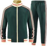 Men Track Suits Sets Long Sleeve Full-zip