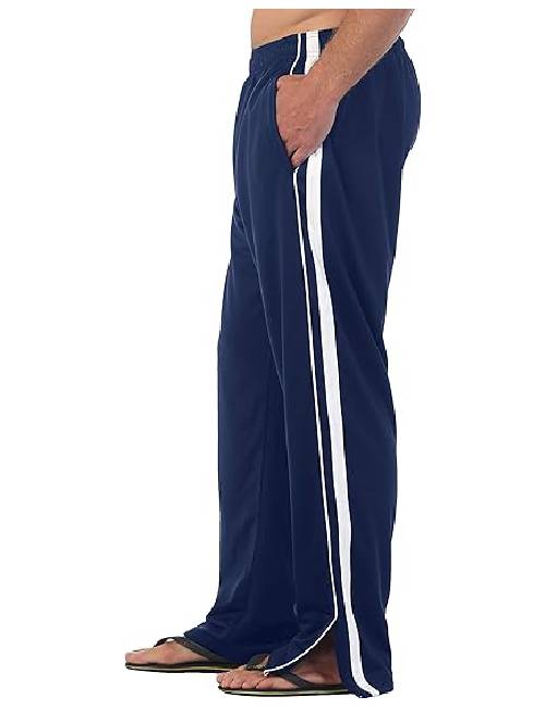 5 Mens Athletic Track Pants with Zip Bottom - Image 1