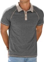 Mens Short Sleeve Polo T-Shirts Cotton Golf T-Shirts - Image 7