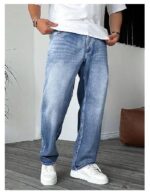 Mens Classic Relaxed Fit Jeans Straight /  Baggy Denim